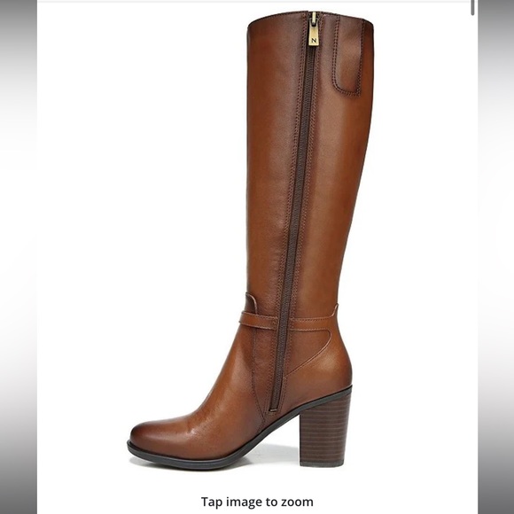 Approx. 3.25" heel height, buckle details, inside zip closure. - Picture 3 of 3